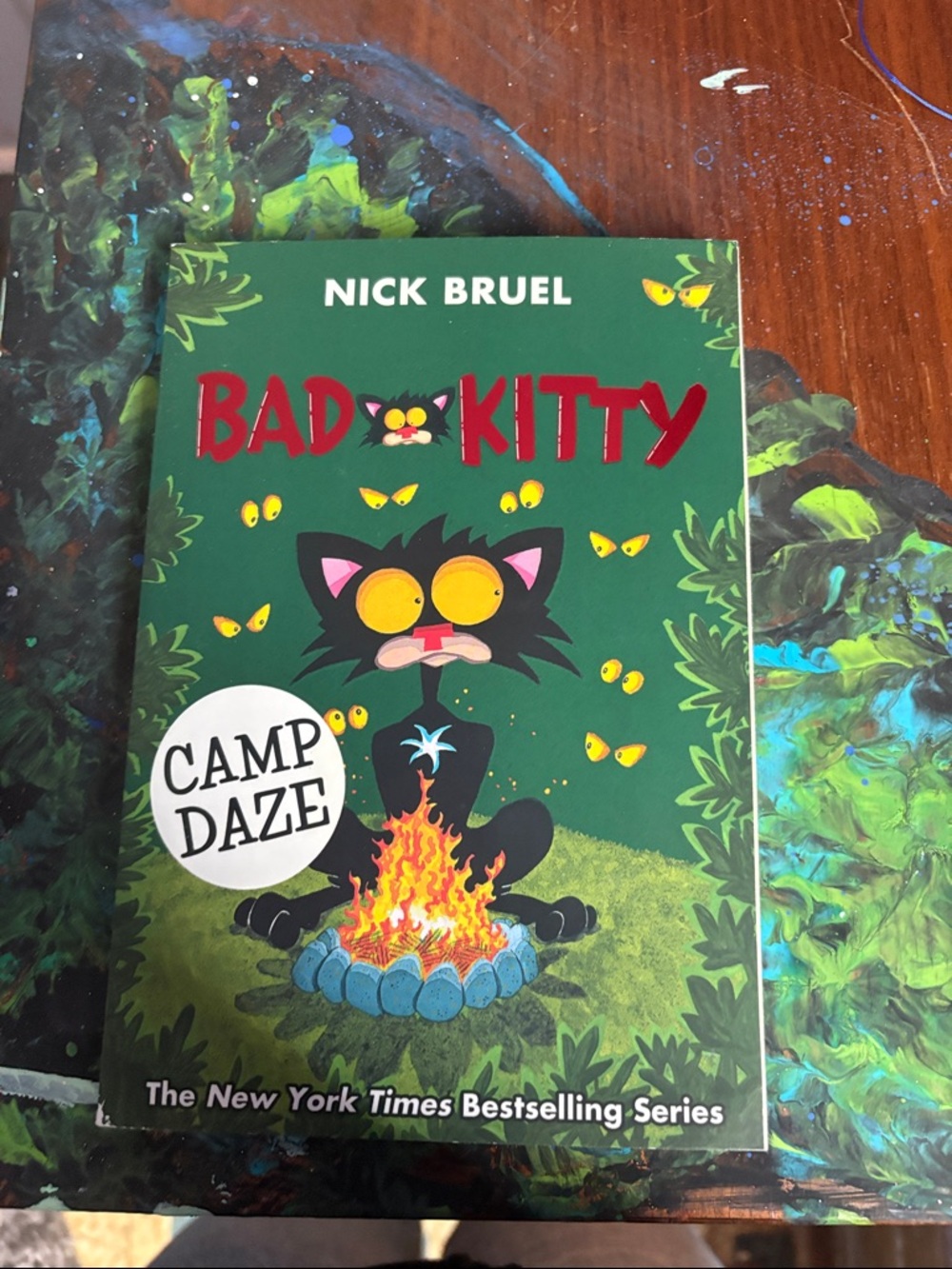 Bad Kitty: Camp Daze by Nick Bruel - Green Cover